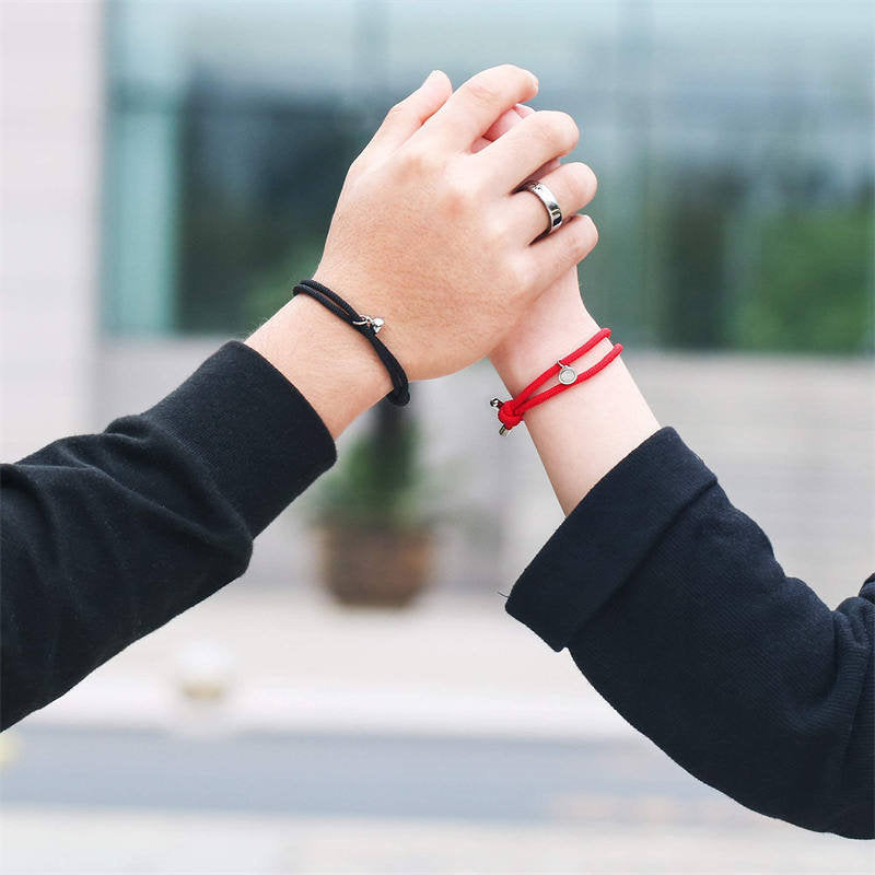 2Pcs Love Magnetic Couple String Strength Bracelet - image 7