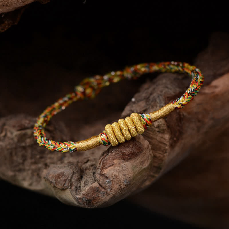 Buddha Stones Handmade Colorful King Kong Knot Protection Braid String Bracelet - 18cm - image 0