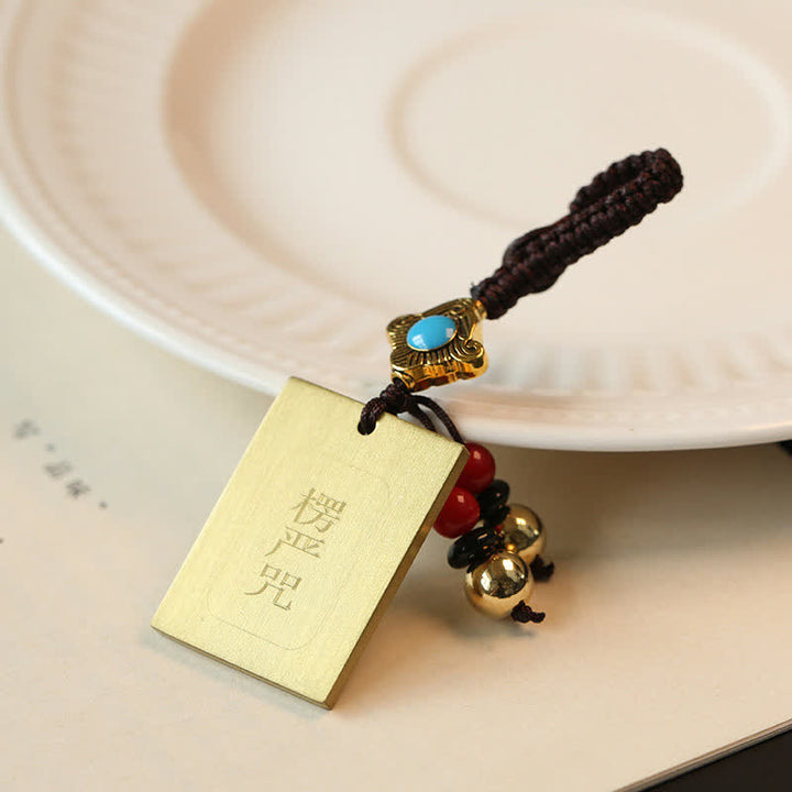 Feng Shui Yin Yang Bagua Wenchang Pen Pagoda Prayer Wheel Keychain - Shurangama Mantra - image 10