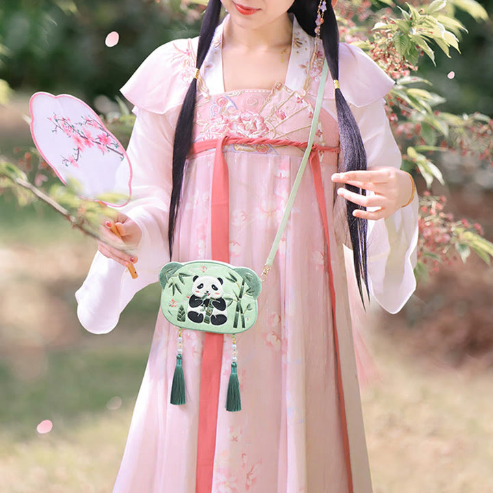 Buddha Stones Embroidery Lucky Panda Cat Shiba Inu Deer Rabbit Fox Flower Cute Animal Hanfu Bag Crossbody Bag Shoulder Bag - image 10