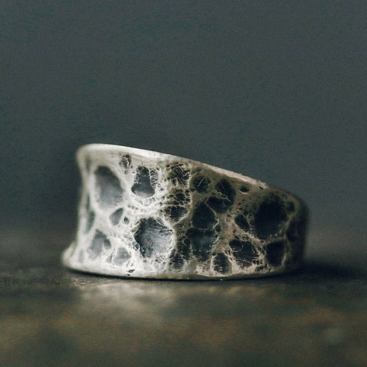 Buddha Stones 925 Sterling Silver Bump Texture Design Protection Ring - 925 Sterling Silver - image 0