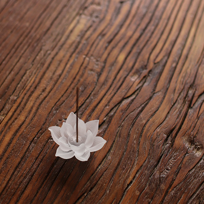 Buddha Stones Mini Lotus Liuli Crystal Healing Meditation Stick Incense Burner - image 28