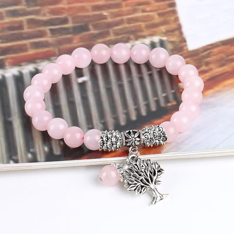 Buddha Stones Natural Gemstone Tree of Life Lucky Charm Stretch Bracelet - image 7