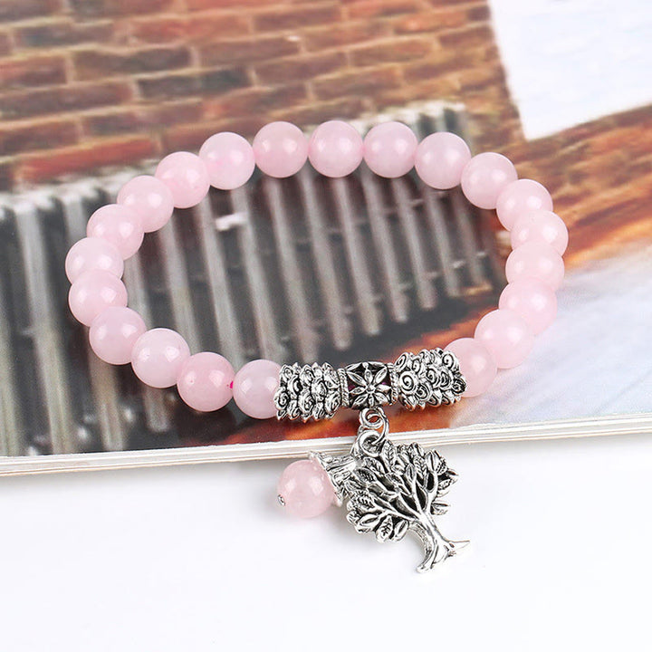 Buddha Stones Natural Gemstone Tree of Life Lucky Charm Stretch Bracelet - image 7
