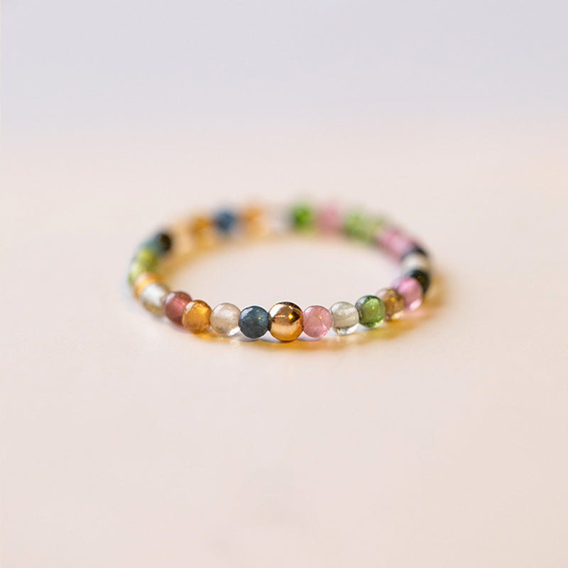 Buddha Stones Natural Tourmaline Positive Love Ring - image 6