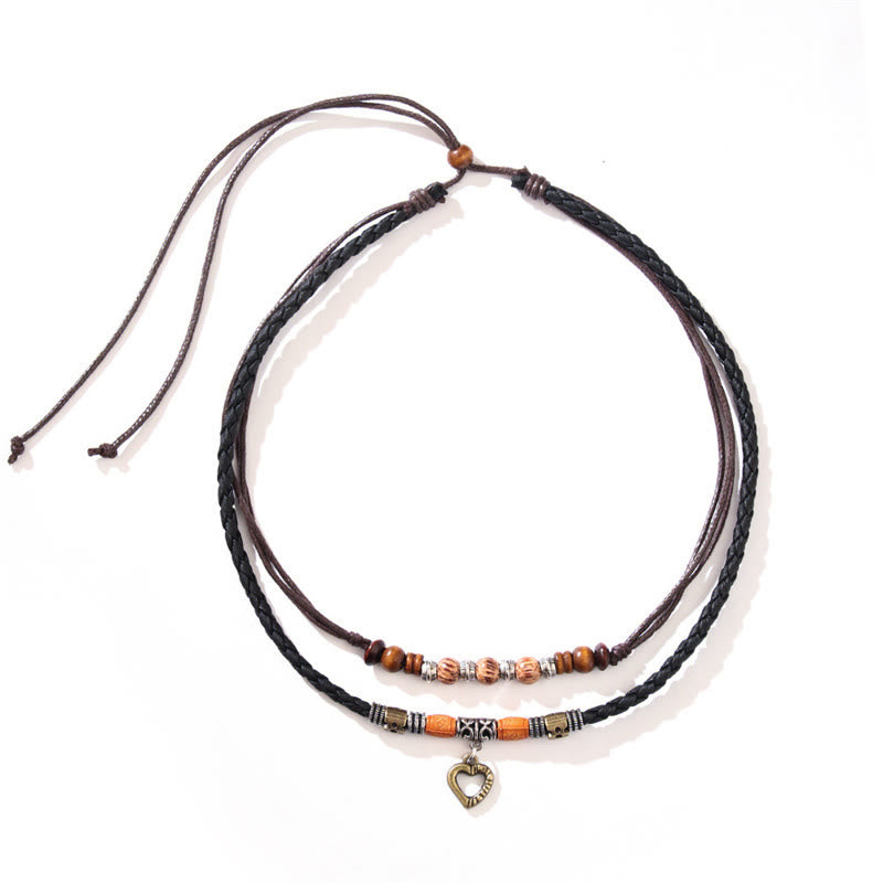 Buddha Stones Love Heart Pattern Bead Healing Necklace Pendant Bracelet - image 3
