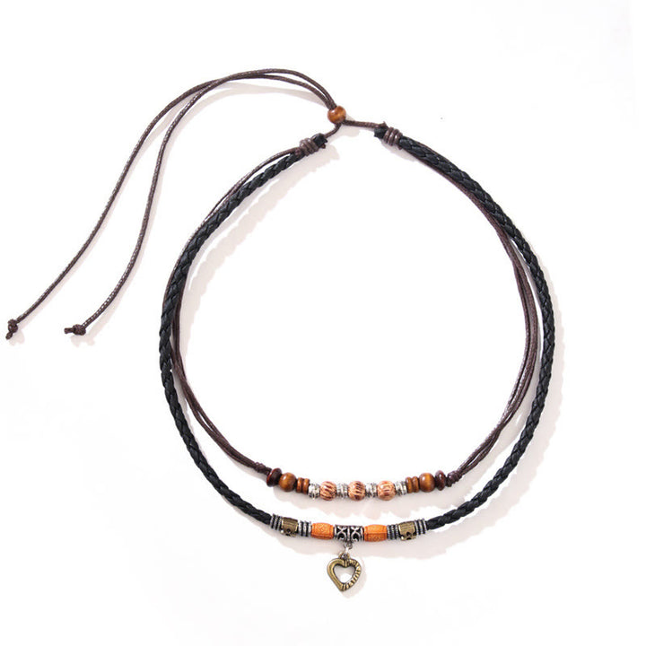 Buddha Stones Love Heart Pattern Bead Healing Necklace Pendant Bracelet - image 3