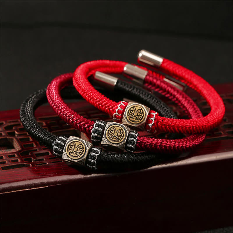 Buddha Stones 925 Sterling Silver Perfect Knot King Kong Knot Faith Strength Bracelet - image 15