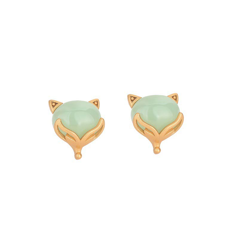Buddha Stones FengShui Jade Luck Earrings - image 4