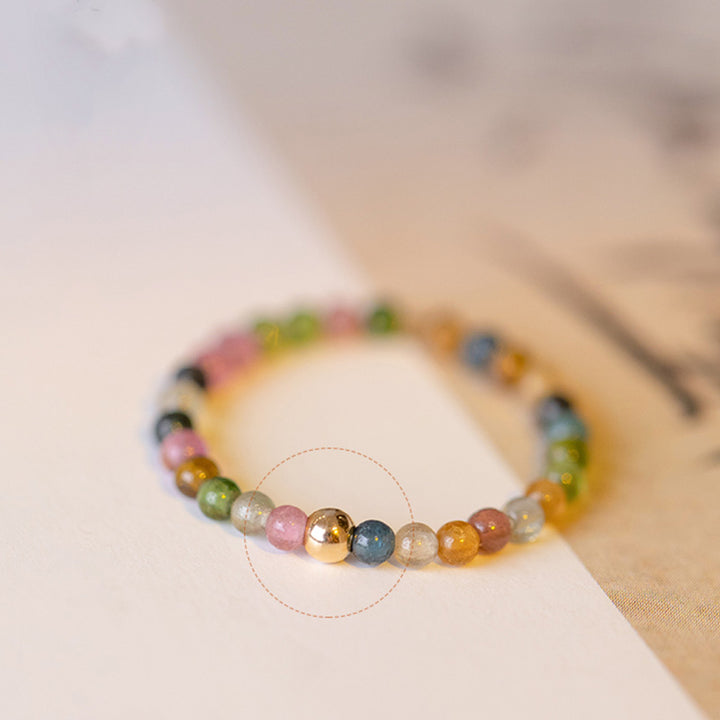 Buddha Stones Natural Tourmaline Positive Love Ring - image 10