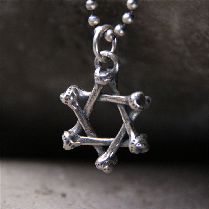 925 Sterling Silver Star of David Hope Protection Necklace - Large - image 0