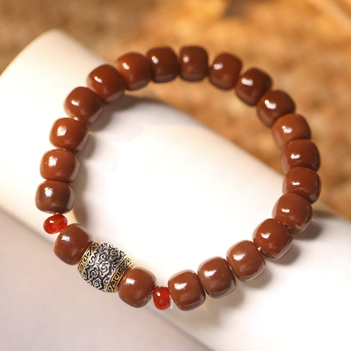 Buddha Stones Bodhi Seed Auspicious Cloud Fu Character Bead Peace Bracelet - image 13