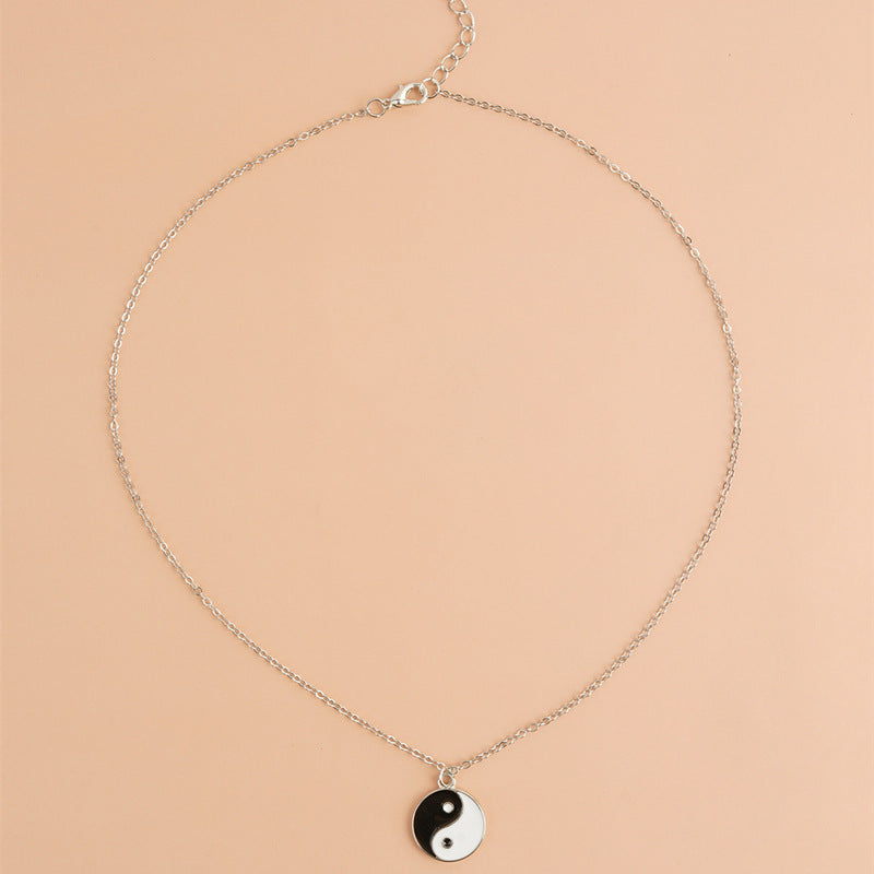 Buddha Stones 2Pcs Yin Yang Harmony Balance Necklace Pendant - image 2