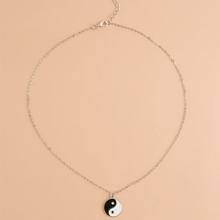 Buddha Stones 2Pcs Yin Yang Harmony Balance Necklace Pendant - image 2