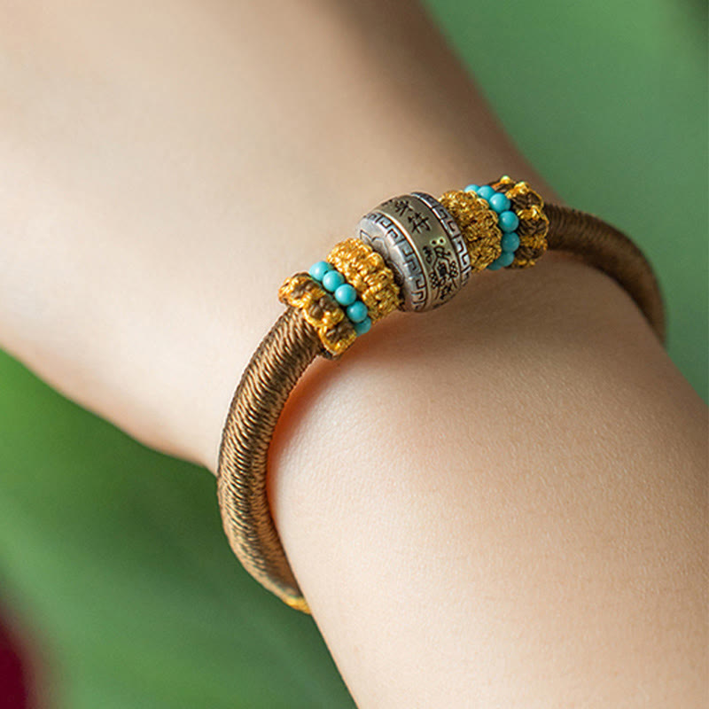 Buddha Stones Handmade Tibetan Amulet King Kong Knot Luck Protection Braided Bracelet - image 8
