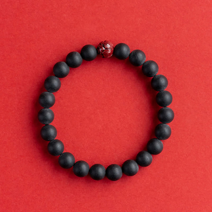Buddha Stones Tibetan Cypress Cinnabar Lotus Healing Bracelet - image 6