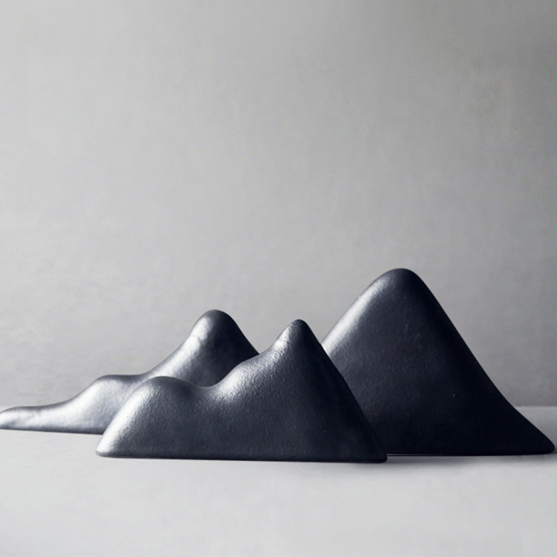 Buddha Stones Rocks Landscape Meditation Enlightenment Zen Garden Decoration - Black - Three Rocks - image 10