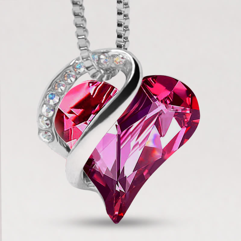 Buddha Stones Love Heart Birthstone Healing Energy Necklace Pendant - 02-February-Pink Purple - image 7