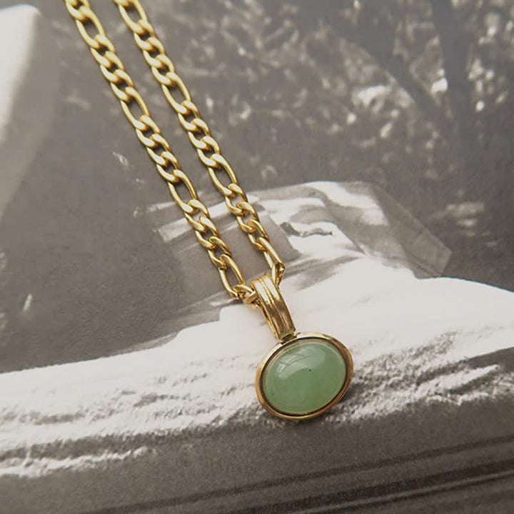 Oval Turquoise Strength Titanium Steel Necklace Pendant - image 10