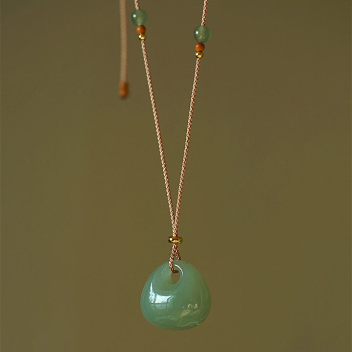 Buddha Stones Natural Jade Luck Prosperity Necklace Pendant (Random Color) - image 7