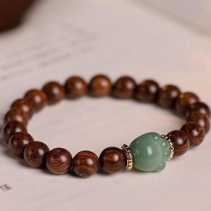 Buddha Stones Sandalwood Lovely Cat Paw Protection Bracelet - image 4
