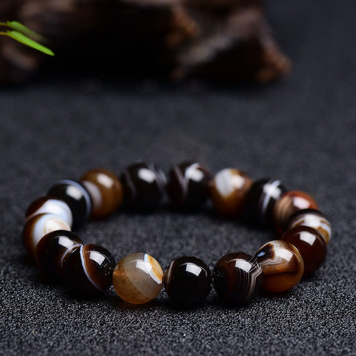 Buddha Stones Tibetan Sardonyx Happiness Positive Bracelet - image 8