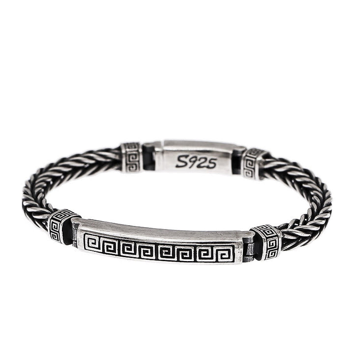 Buddha Stones Swastika Pattern Engraved Luck Bracelet - image 1