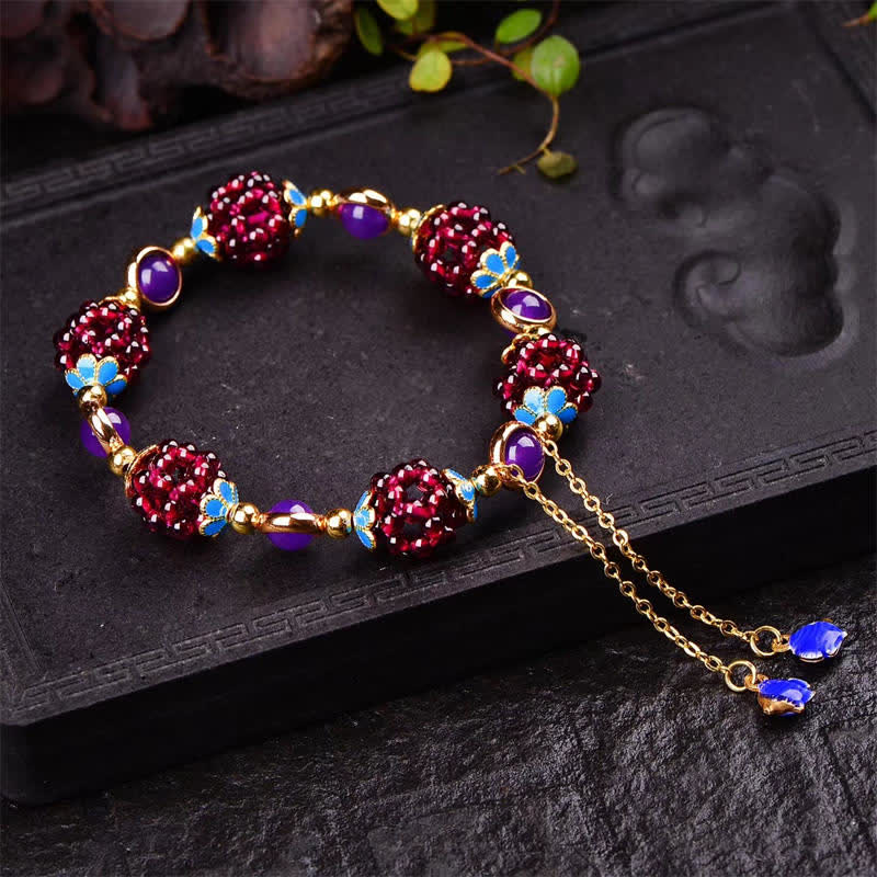 Buddha Stones Tibetan Garnet Calm Bracelet - image 14