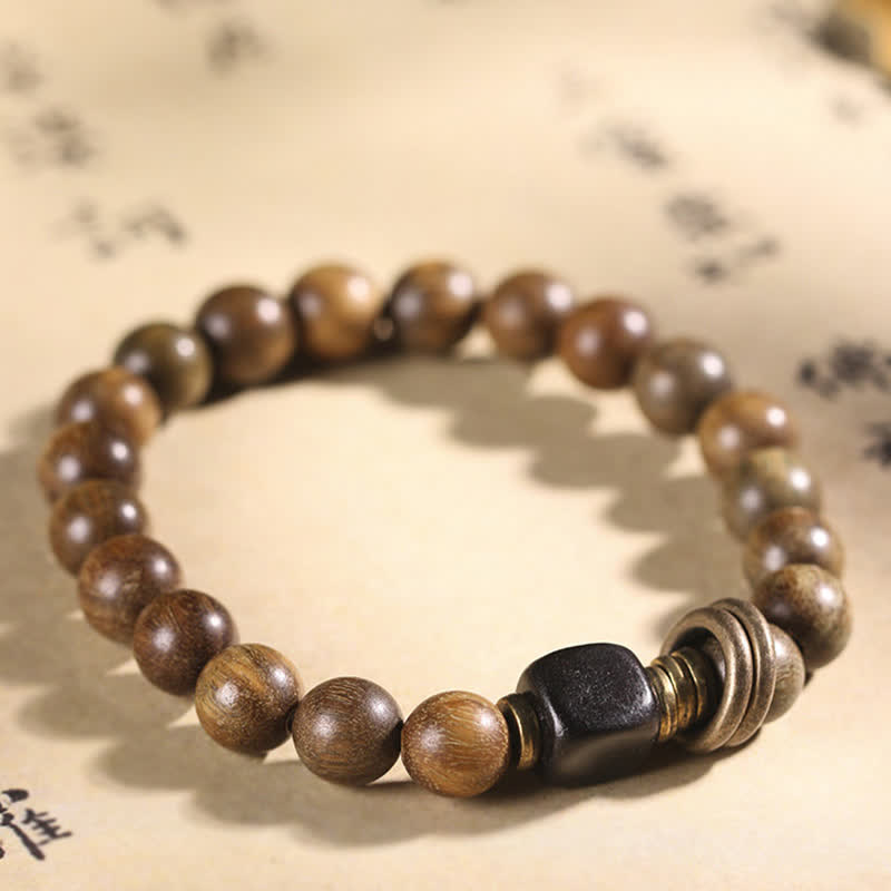 Buddha Stones Tibetan Green Sandalwood Crystal Soothing Peace Bracelet - image 8