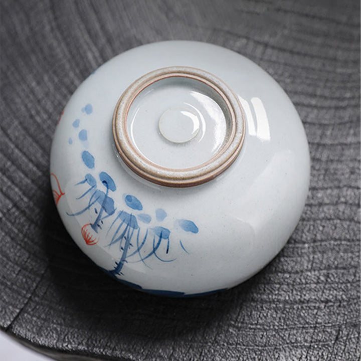 Buddha Stones Lotus Flower Leaf Bamboo Ceramic Teacup Kung Fu Tea Cups - image 9