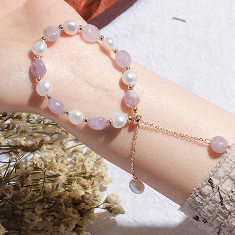 Buddha Stones Natural Blue Aventurine Crystal Pearl Bead Healing Bracelet - image 8