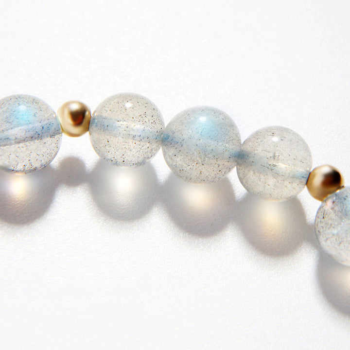 Buddha Stones Moonstone Strawberry Quartz PiXiu Healing Bracelet - image 6