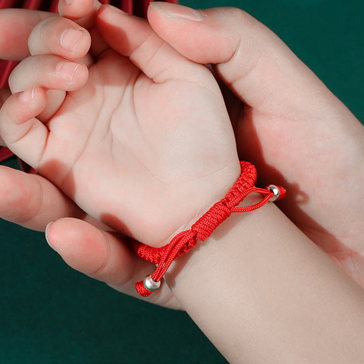 Buddha Stones 925 Sterling Silver Handmade Fu Character Lucky Money Bag Chinese Lock Charm Bell Lotus Copper Coin King Kong Knot Braided Kids Bracelet - image 13