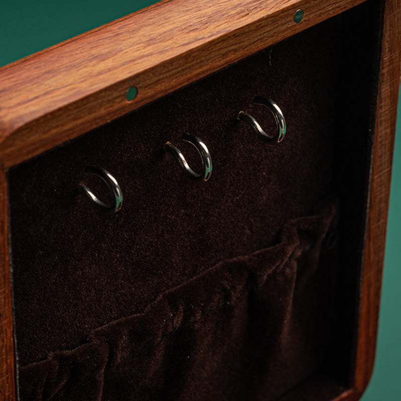 Antique Flower Leaf Handmade Rosewood Jewelry Storage Box Wooden Gift Organizer Box - image 10