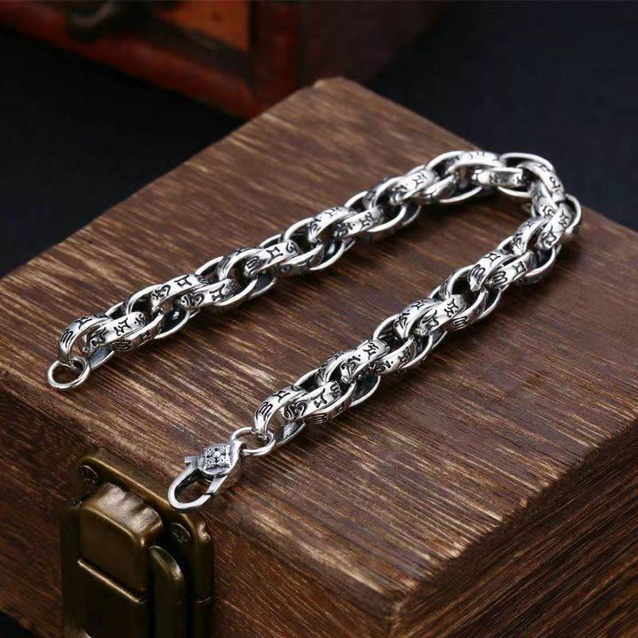 Buddha Stones Tibetan Om Mani Padme Hum Carved Amulet Creativity Bracelet - image 3