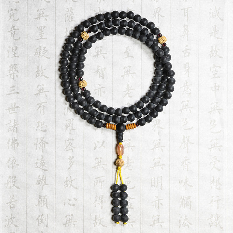 Buddha Stones Tibetan Mala Cypress Bodhi Seed Red Agate Healing Bracelet - 8mm - image 5