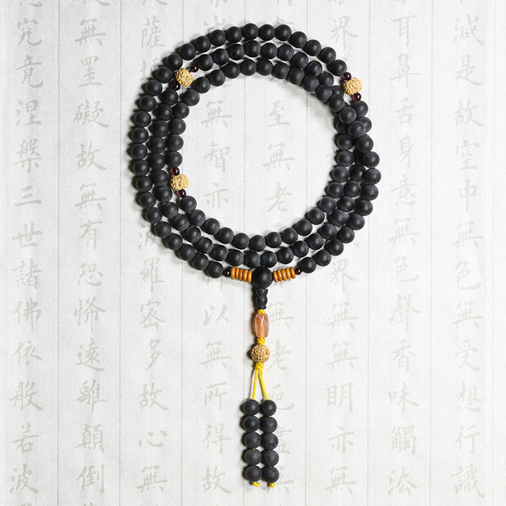 Buddha Stones Tibetan Mala Cypress Bodhi Seed Red Agate Healing Bracelet - 8mm - image 5