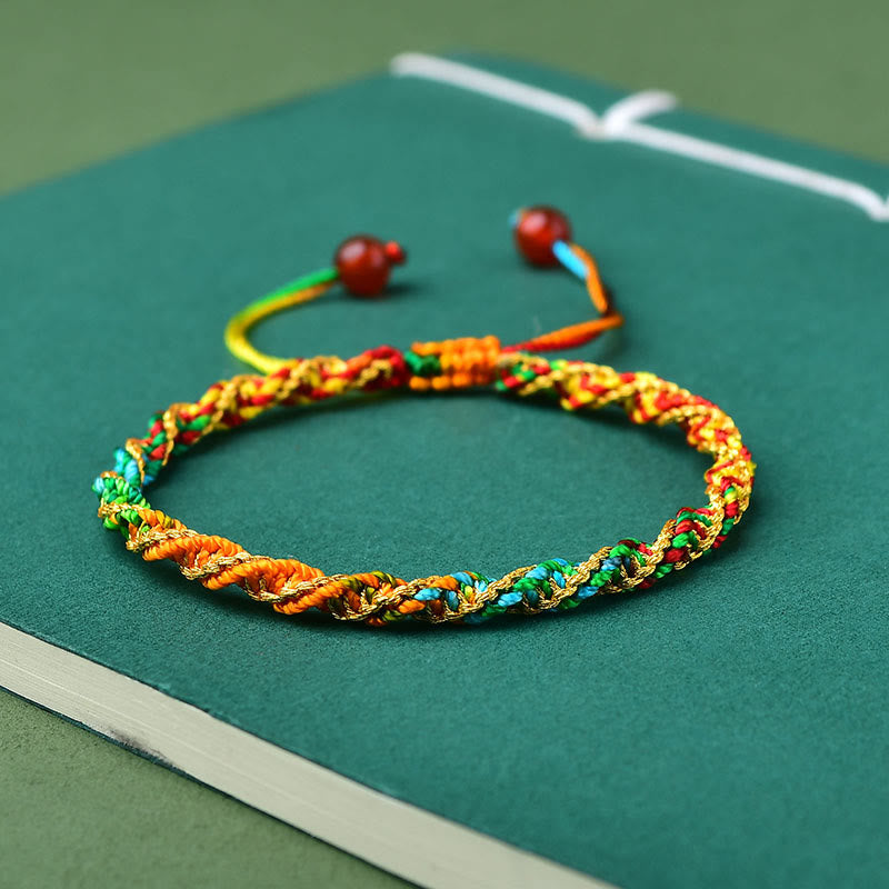 Buddha Stones Colorful Rope Luck Handcrafted Zongzi Charm Bracelet - Colorful Rope - Adult(Wrist Circumference 16-19cm) - image 4