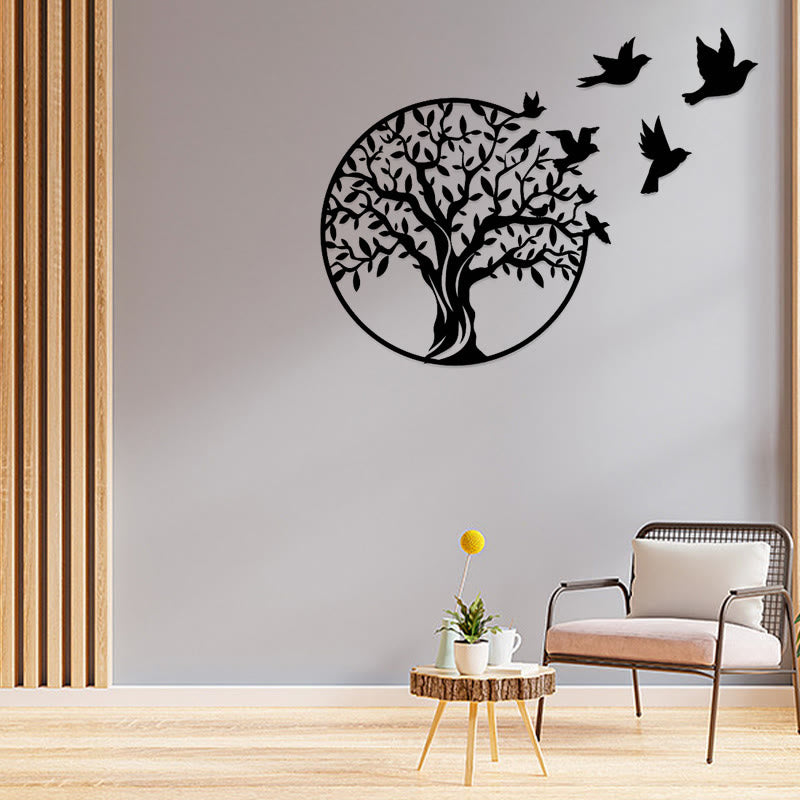 Buddha Stones Tree of Life Birds Sign Housewarming Gift Unity Wall Art - image 2