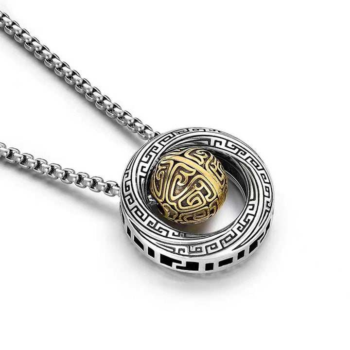 Buddha Stones Mobius Lucky Bead Copper Wealth Necklace Pendant - image 2