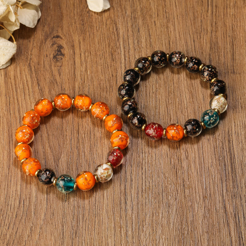 Buddha Stones Luminous Liuli Glass Bead Luck Fluorescent Bracelet - image 5