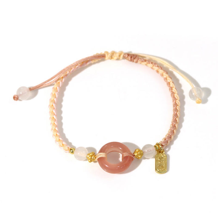 Buddha Stones Peace And Joy Agate Peace Buckle Auspicious Handmade Braided Bracelet - image 8