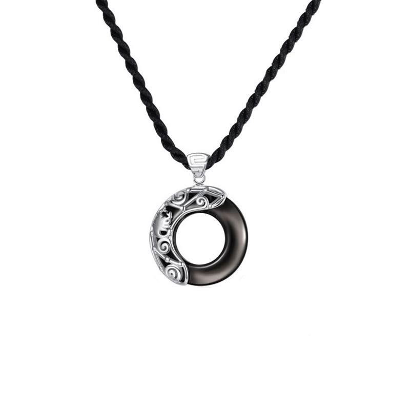 Buddha Stones 12 Constellations of the Zodiac Ice Obsidian Blessing Round Pendant Necklace - image 17