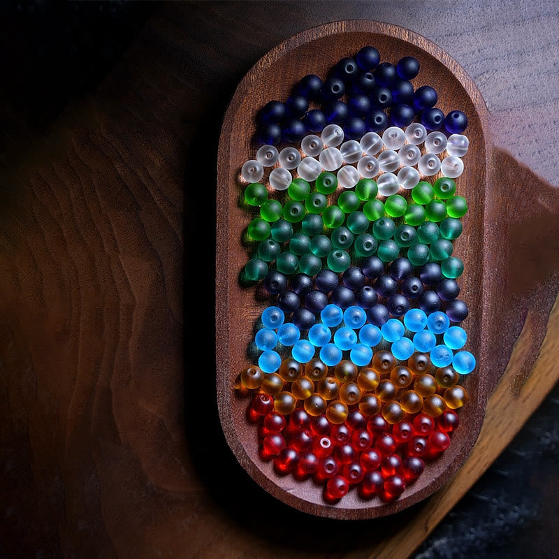 Buddha Stones Tibetan 108 Mala Beads Multicolored Liuli Glass Bead Chinese Zodiac Nine Palaces Eight Diagrams Charm Bracelet - image 5