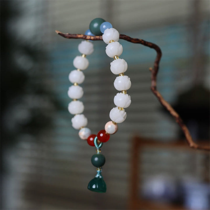 Buddha Stones Bodhi Seed Lotus Bead Carved Peace Harmony Bracelet - image 4