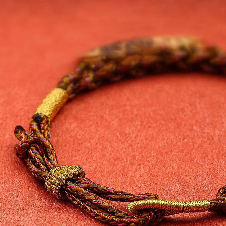 Buddha Stones Tibetan Five God Of Wealth Thangka Luck Braid String Bracelet - image 10