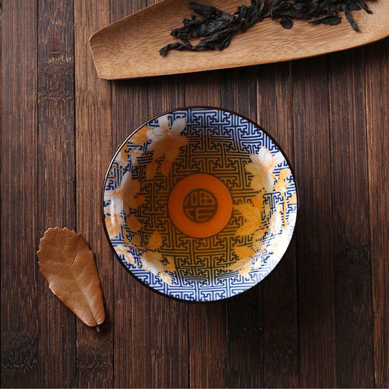 Buddha Stones Flowers Fu Character Mountains Lotus Cherry Blossoms Ceramic Teacup Kung Fu Tea Cup - image 2