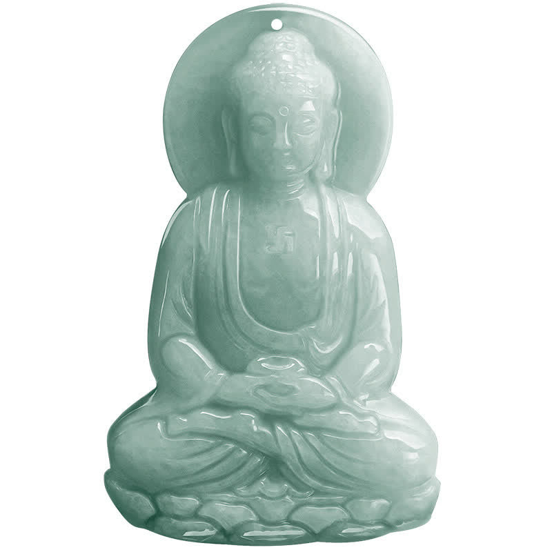 Buddha Stones Amitabha Buddha Jade Amulet Compassion String Necklace - image 17