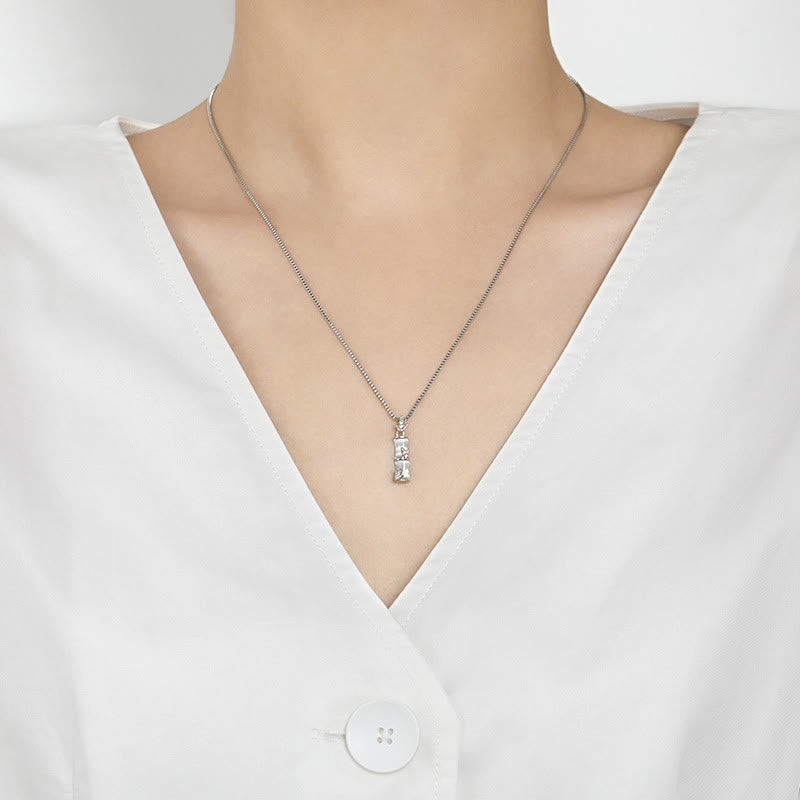 Buddha Stones Chalcedony Bamboo Pattern Harmony Necklace Pendant - image 12