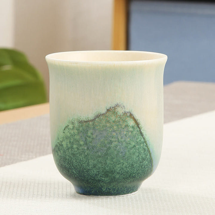 Buddha Stones Creative Green Ceramic Teacup Kung Fu Tea Cups - 6.5*7.3cm*130ml - image 6